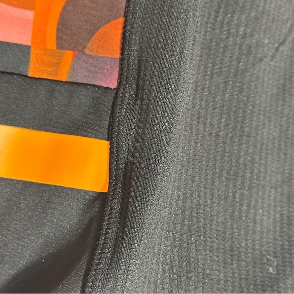 Ulla Popken Neon Graphic Zip Front Back Pocket Stretch Knit Cycling Top 24/26 - Picture 5 of 16